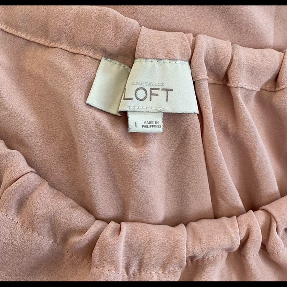 Ann Taylor Loft dusty rose flowing cami top - Picture 2 of 7